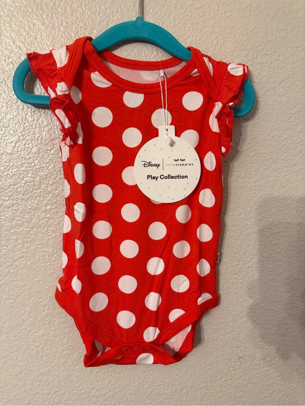 Little Sleepies Red & White Polka Dot Ruffle Sleeve One-Piece